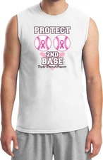 Buy Cool Shirts Breast Cancer T-shirt Protect Second Base Muscle Tee
