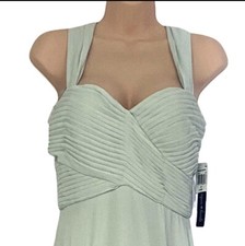 My Michelle Junior Womens Off The Shoulder Side-Slit Evening Dress Sage Size 3