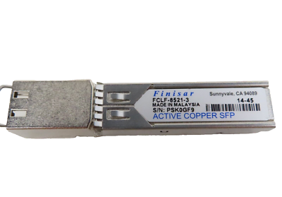 Ricetrasmettitore Finisar FCLF-8521-3 1,25 Gbps – Modulo In Rame 1000Base-T RJ-45 – Portata 100 M – Usato Ma Funzionante, Made In Malaysia