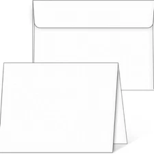 Heavyweight White Blank Cards With White Envelopes 5x 7 Greeting Cards Blan