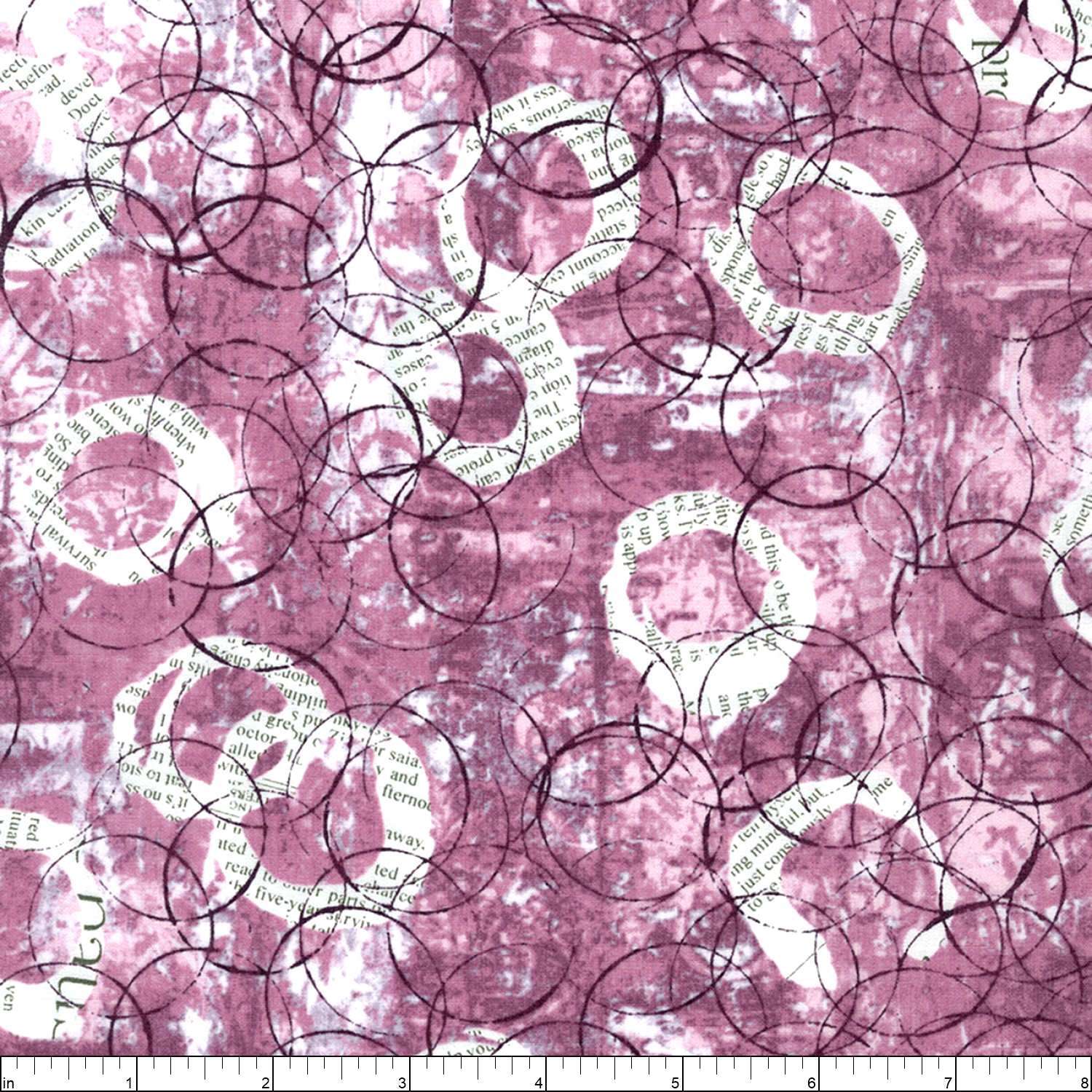 Robert Kaufman - Wishwell Storyboard - Circles - Thistle, Fabric BTY