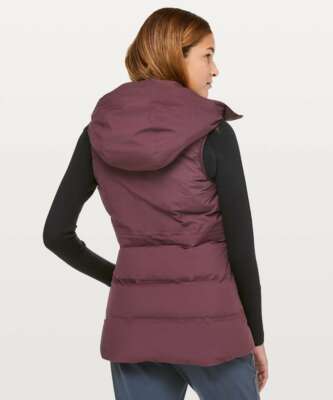 NWOT - Lululemon Sleet Street Vest Cassis 600-fill-power goose