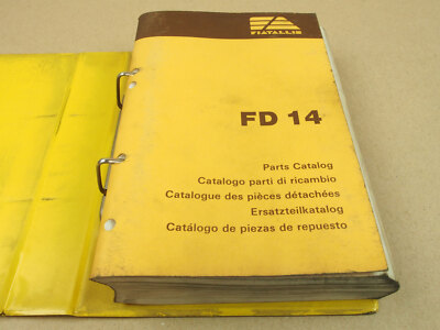 FiatAllis FD14 Bulldozer Ersatzteilliste Parts Catalog Parti ricambio 1987