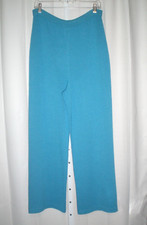 ST JOHN COLLECTION LONG TURQOISE FLAT FRONT SANTANA PANT SIZE 8 NWOT