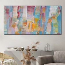 Malerei Abstrakte Kunst 140x70 Canvas Wandbild Leinwand Bilder