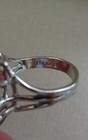 VINTAGE 18KT Blue Stone Big Cocktail RING HGE WITH A CIRCLE A Size 7 — photo 5