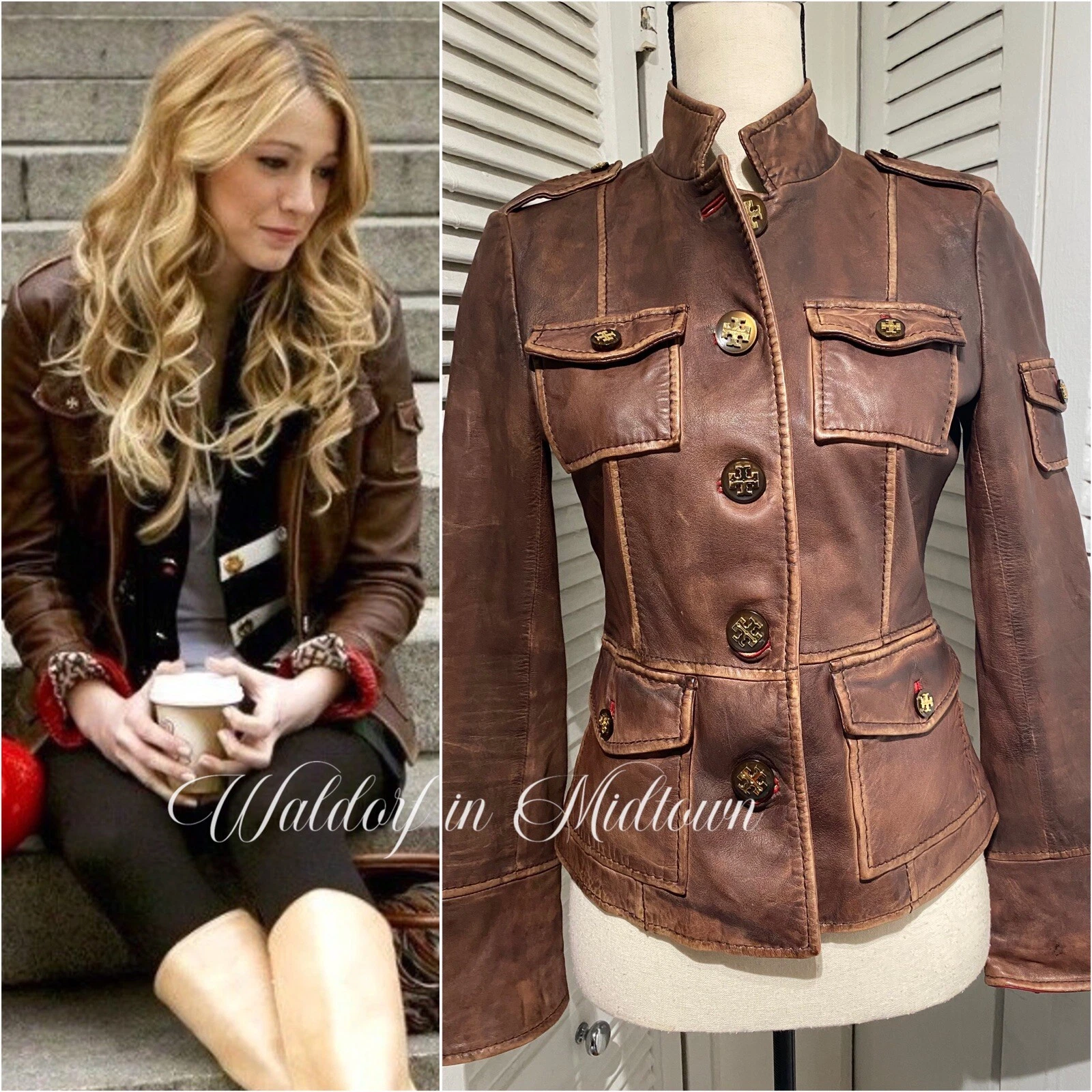 ASO SERENA VAN DER WOODSEN TORY BURCH GIACCA DI PELLE 2