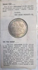 1881-o Morgan Silver Dollar Brilliant Uncirculated Tidy House Holder Toned