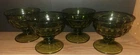 Vintage Anchor Hocking Green Avocado Olive Sherbert Glasses Set Of 4 NOS