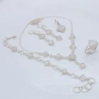 Rainbow Moonstone Gemstone 925 Silver Handmade Jewelry Set