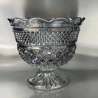 7.25" Anchor Hocking Wexford Footed Pedestal Compote Trifle Bowl Tall Vintage