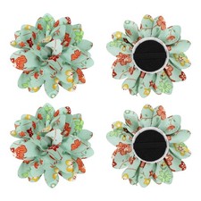 3.1" Dog Collar Flowers for Dogs Light Blue 4Pcs