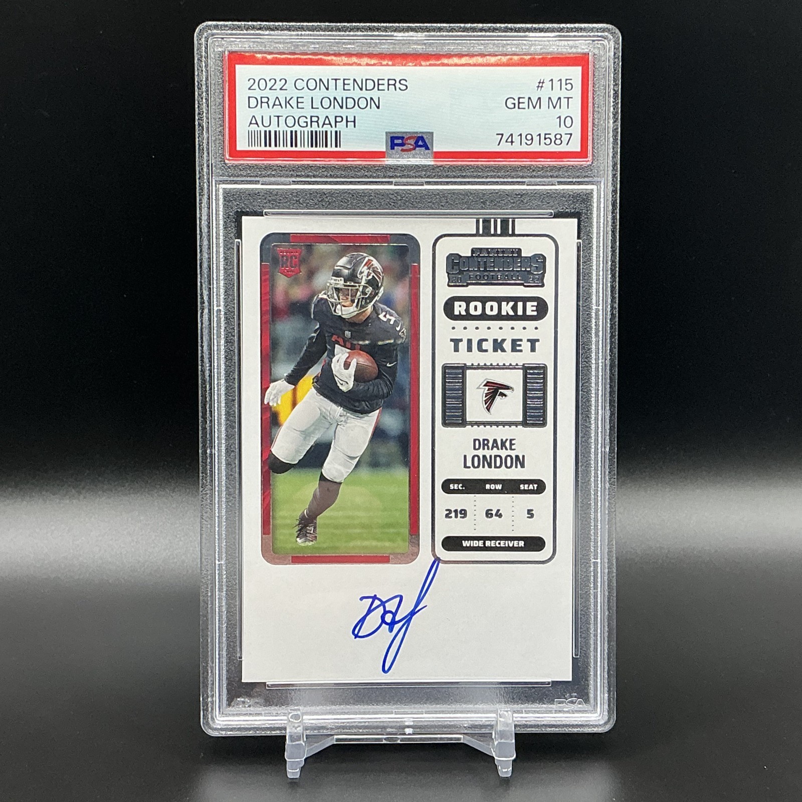 Drake London Panini Zenith Contenders Rookie Ticket Rps Preview Autograph #115 Base