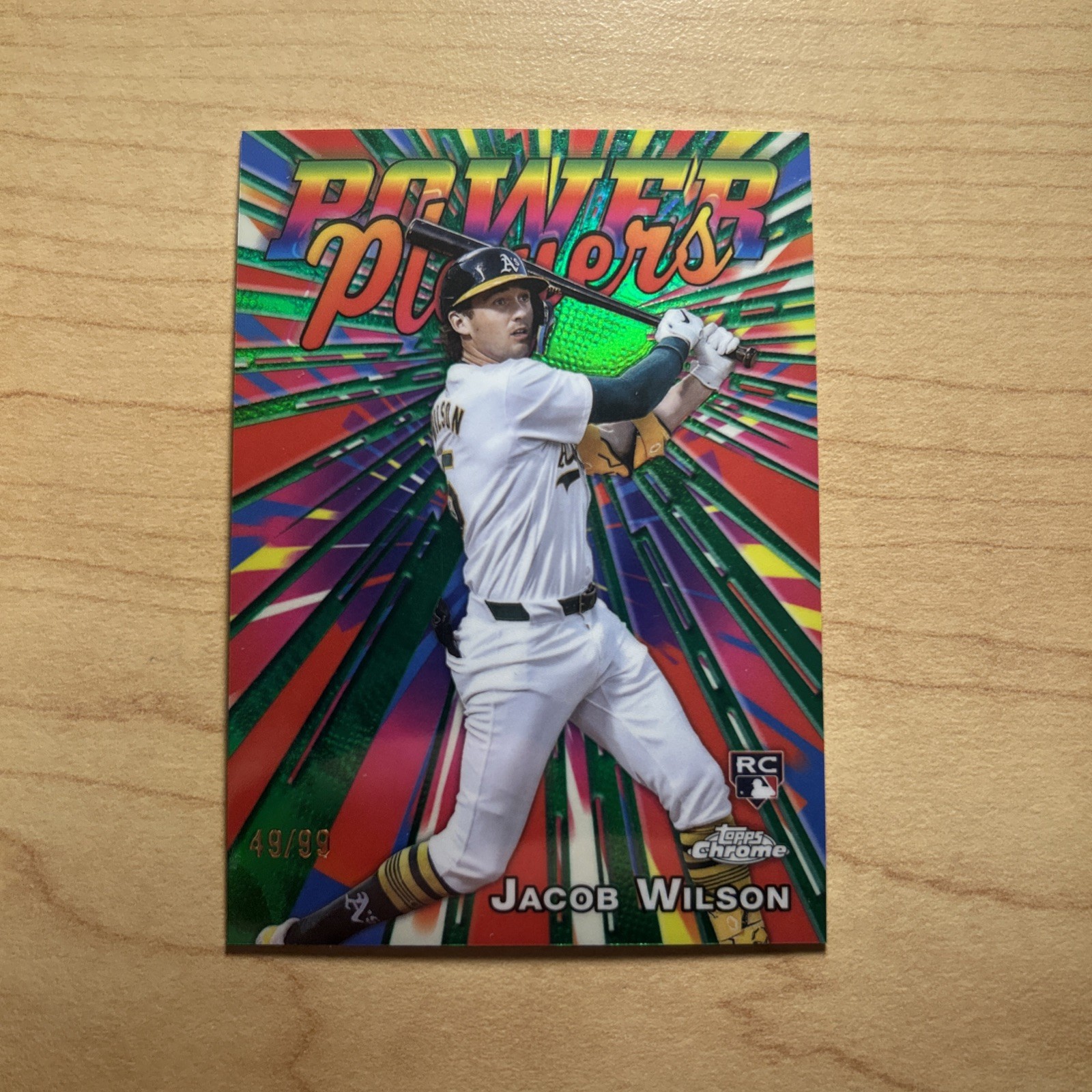 JACOB WILSON 2025 TOPPS CHROME POWER PLAYERS ROOKIE GREEN  RC /99