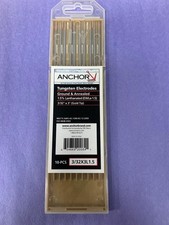10Pcs. ANCHOR TUNGSTEN ELECTRODES. Gold Tip 1.5% Lanthanated (EWLa-1.5) 3/32"x3"