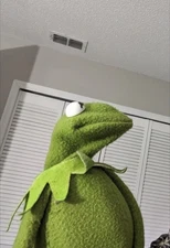 Handmade Kermit the Frog puppet Made From Fleece And Foam *Screen Accurate*