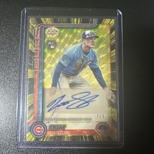 2025 Topps Chrome Update Matt Shaw Radiating Rookies 1/1 Superfractor Auto RC SP