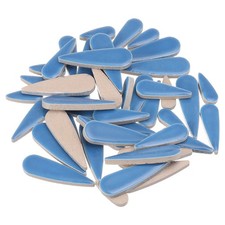 100g Petal Mosaic Tiles Glazed Ceramic Tiles Lake Blue