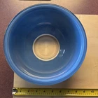Pyrex Blue Glass Mixing Bowl With Clear Bottom #323