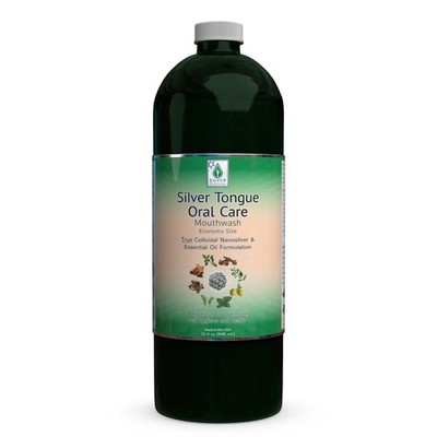 Silver Tongue Oral Care - All Natural Colloidal Silver Mouthwash, 32 fl oz