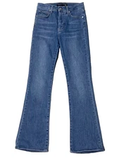 Veronica Beard Beverly High Rise Skinny Flare Jeans Womens Size 28 Blue Mojave
