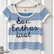 American Eagle T-Shirt blau/weiß gestreift m...