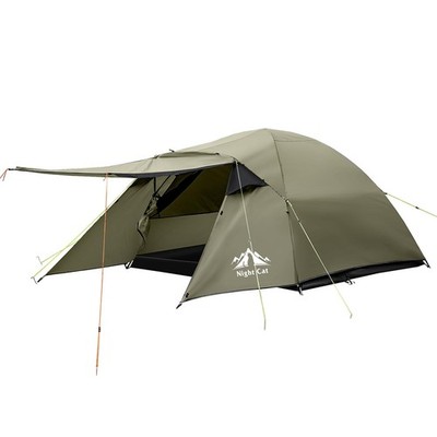 Night Cat Camping Tent 2-3 Man with Porch Family Backpacking Tent Double Layers