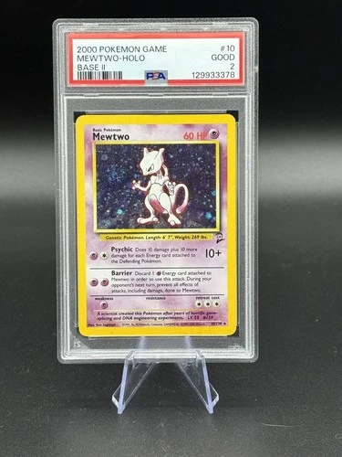 Mewtwo 10/130 - Holo - Base Set 2 - Pokemon - PSA 2 - SWIRL - (New Cert)