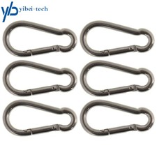 304 Stainless Steel Marine Grade Carabiner Clip Snap Hook Spring Karabiner