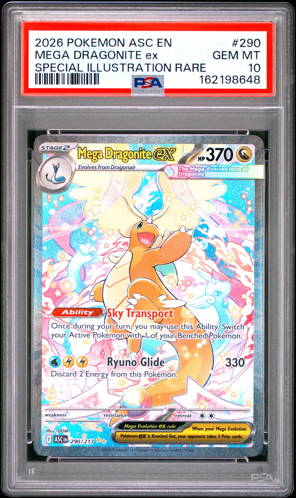 2026 POKEMON ASC EN-ASCENDED HEROES #290 MEGA DRAGONITE EX PSA 10