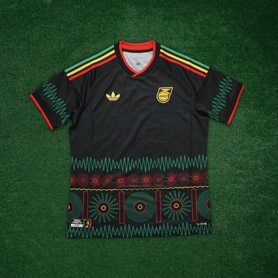 Jamaica 26 x Bob Marley Adidas Originals Men's (Black) Away Soccer Jersey KD0957