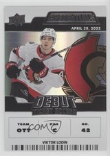 2022 Upper Deck Credentials Debut Ticket Access 168/999 Tier 1 Viktor Lodin 16ma