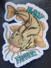 Catfish Fishing Vinyl Sticker Glossy Multi-Color  Easy Apply Decal
