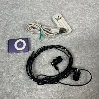 Apple iPod Shuffle 2nd Gen 1GB Purple A1204 Tested Working Bent Battery Clip