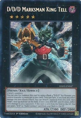 Yu-Gi-Oh! TCG RA05-EN047 D/D/D Marksman King Tell (Secret Rare) Secret Rare NM