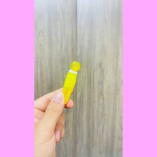 Vintage Yellow Marble Shooter Toy - Amber Yellow Glass Swirl Marble - Retro Fun