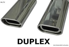FOX Sportauspuffanlage ab Kat DUPLEX je 1x135x80mm für Nissan Primera P11 Limo