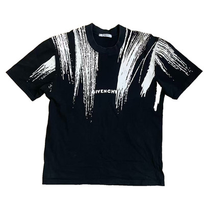 Givenchy Riccardo Tisci FW14 Paint Splatter Graphic T-Shirt Men's M Black Luxury