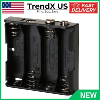#ad Parts Express Battery Holder for 4 AA with Standard Snap Connector Accessories $9.23