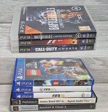 Lot of Sony PS2 PS3 & PS4 Replacement Cases with Covers ***NO GAMES INCLUDED***