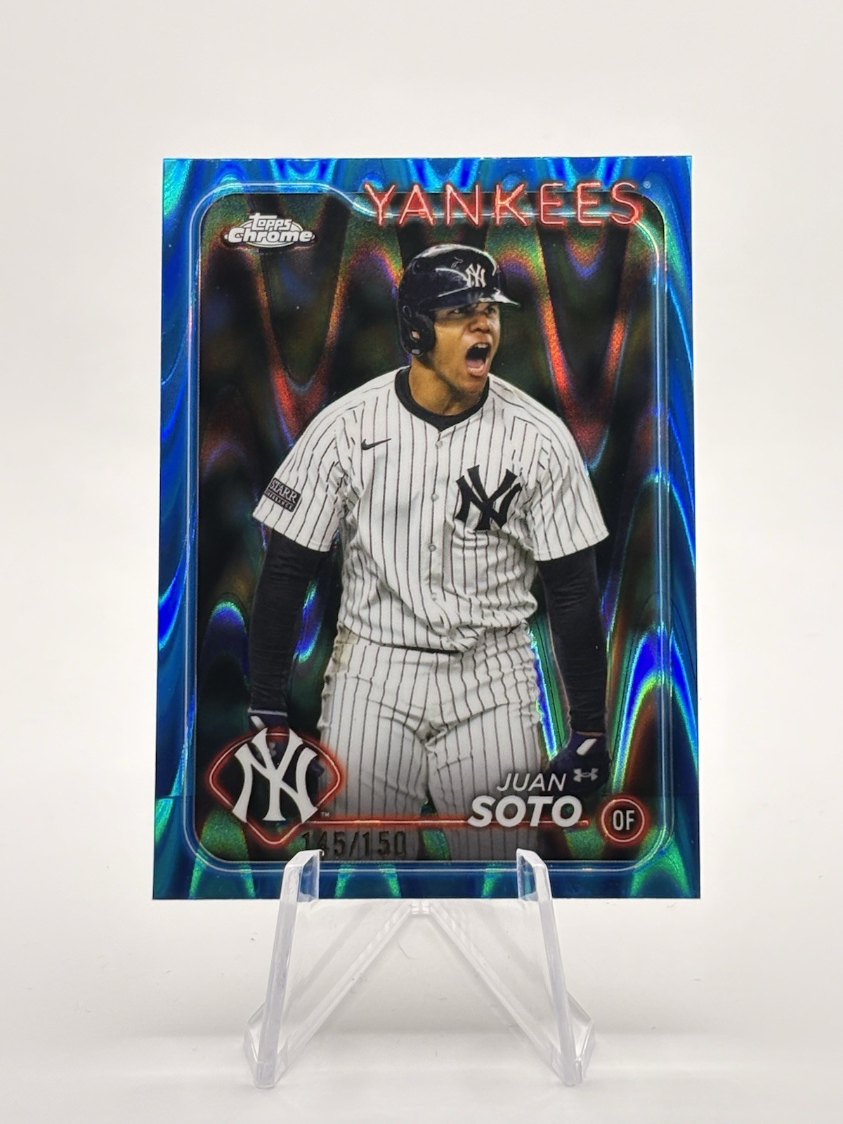 2024 Topps Chrome Update Juan Soto Blue RayWave Refractor /150 Yankees #USC1