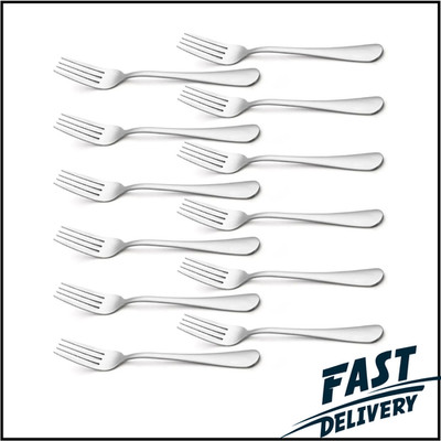 Heavy Duty Dinner Forks 18/10 Stainless Steel Salad Table Fork Set of 12 Flatwar
