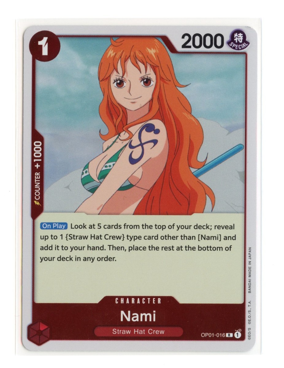 ロロノア・ゾロ L-P [OP01-001] ナミ R-P [OP01-016] Nami OP01-016 R Foil One Piece Romance Dawn LP | eBay
