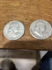 Franklin Half Dollar Lot (2)! 90% Silver! Below Melt