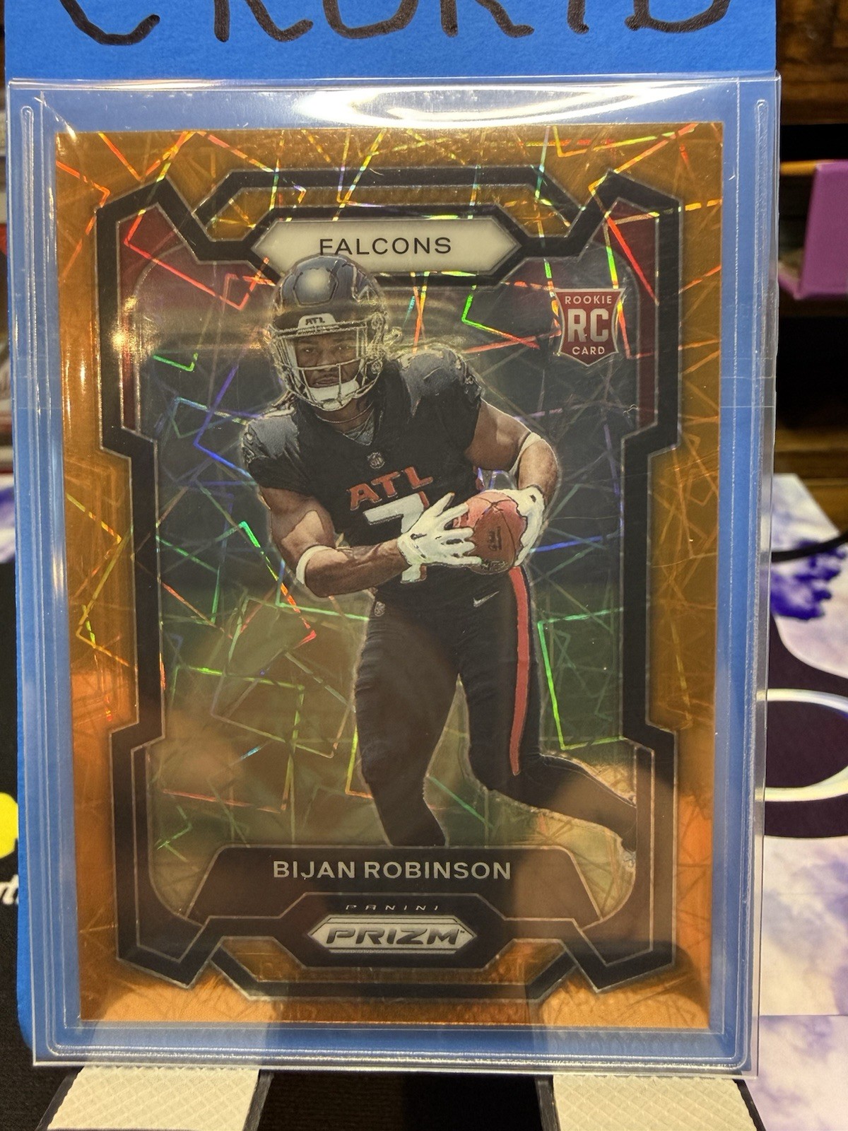 Bijan Robinson Rookie Orange Laser Prizm - 2023 Panini Prizm #305 Falcons