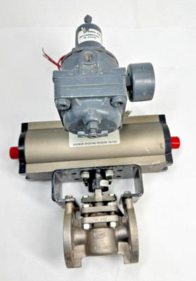 DURCO G411-AD4 Sleeve Lined Plug Valve CF8M 1/2'' Class 150 Flanged w/ Actuator