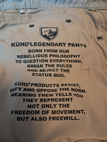 Pantalones Kuhl Radikl para Hombres 40x32 Tostado Tela Enduro Ligeros Aire Libre Senderismo - Imagen 6 de 12