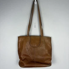 VTG Hobo International Tote Bag Brown Leather Purse Crossbody Distressed Capsule