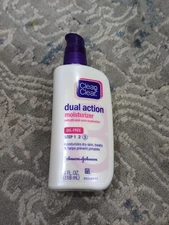 Clean & Clear Dual Action Acne Facial Moisturizer w/ Salicylic Acid 4 fl oz HTF
