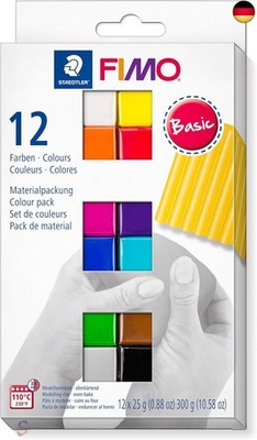 STAEDTLER ofenhärtende Modelliermasse FIMO soft in basic Farben, weich und 